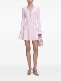 Self-Portrait pearl-embellishment Mini Dress | Pink | FARFETCH at Farfetch